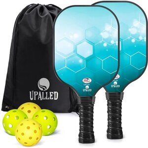 Pickleball Paddles Set of 2, USAPA Approved Fiberglass Pickleball Set